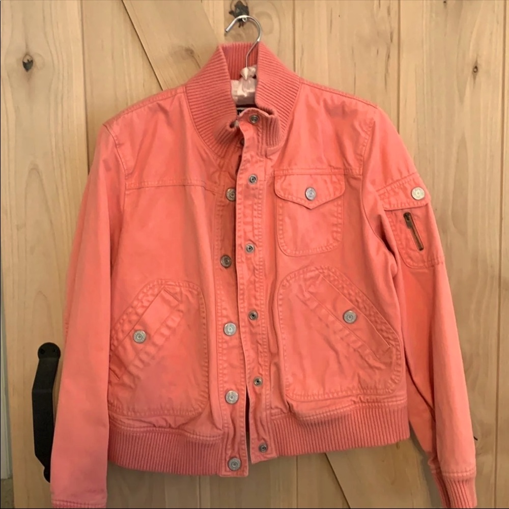 Gap Coral Color Bomber Style Jacket